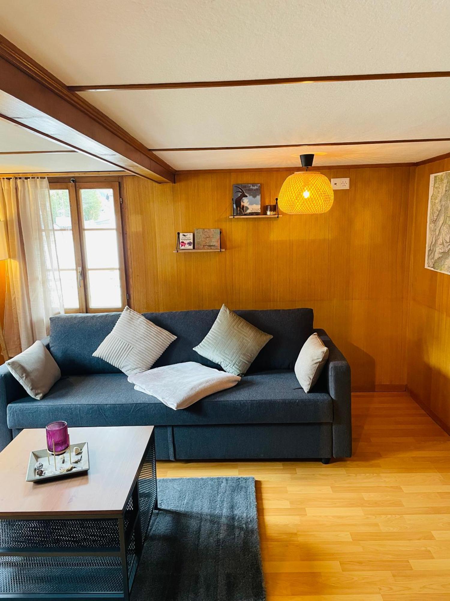 Lovely & Great Equipped Wooden Alp Chalet Flat คันเดอร์ชเตค ภายนอก รูปภาพ