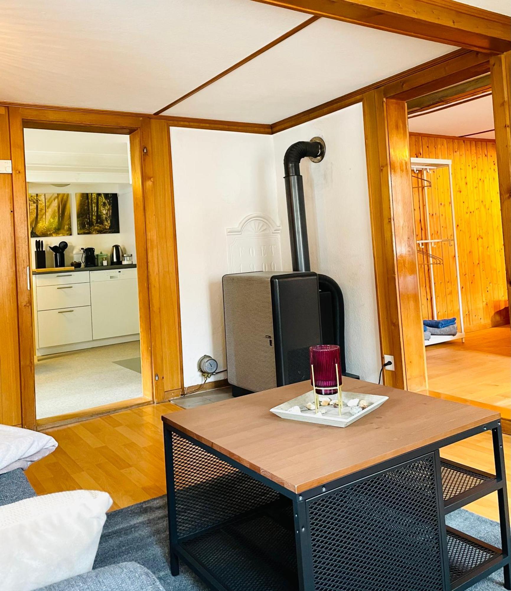 Lovely & Great Equipped Wooden Alp Chalet Flat คันเดอร์ชเตค ภายนอก รูปภาพ