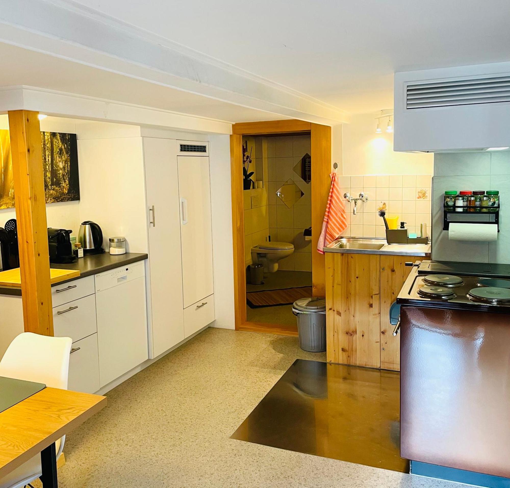 Lovely & Great Equipped Wooden Alp Chalet Flat คันเดอร์ชเตค ภายนอก รูปภาพ